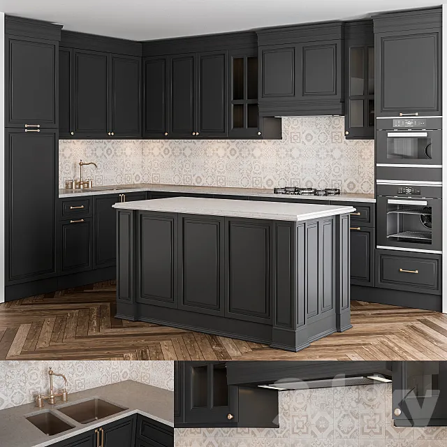 Kitchen Neo Classic L 3ds Max
