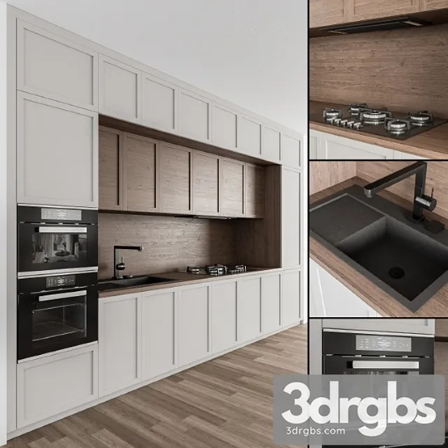 Kitchen neo classic – white and wood 30