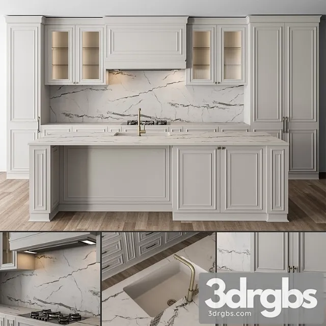 Kitchen neoclassic – white set 66