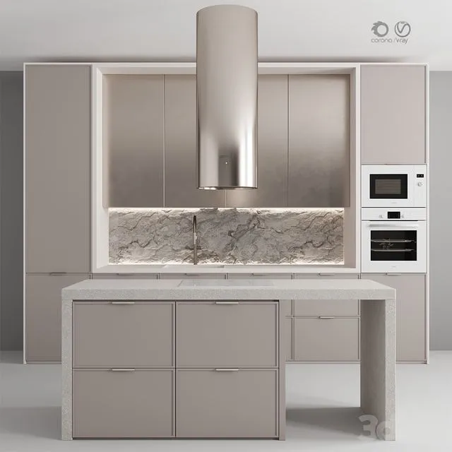 Kitchen No. 108 Stone Beige 3dsMax Model