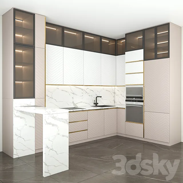 Kitchen No. 2 3ds Max