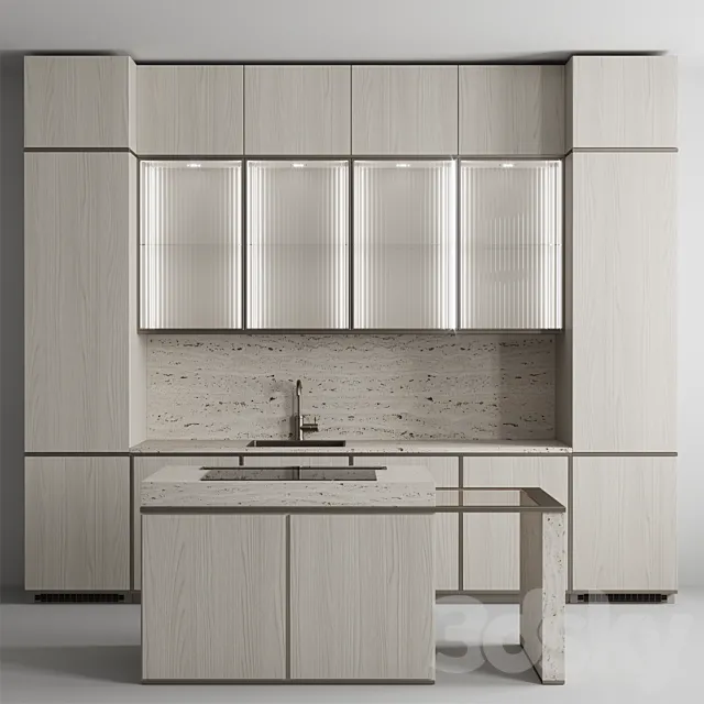 Kitchen No. 72 Travertine 3ds Max
