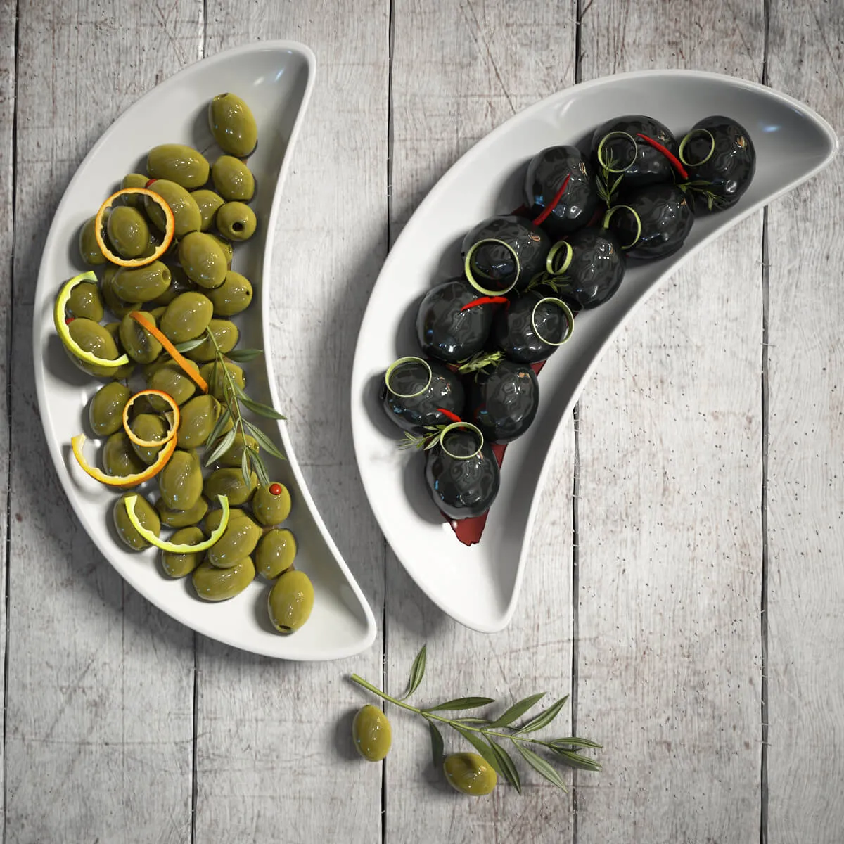 kitchen – Olives in a plate 88 3ds Max