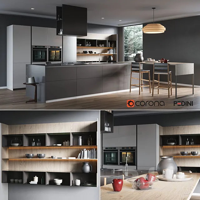 Kitchen Pedini Arke \ 01 3ds Max