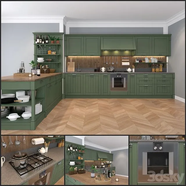 Kitchen Pedini Vintage – Sweetly 3dsMax Model