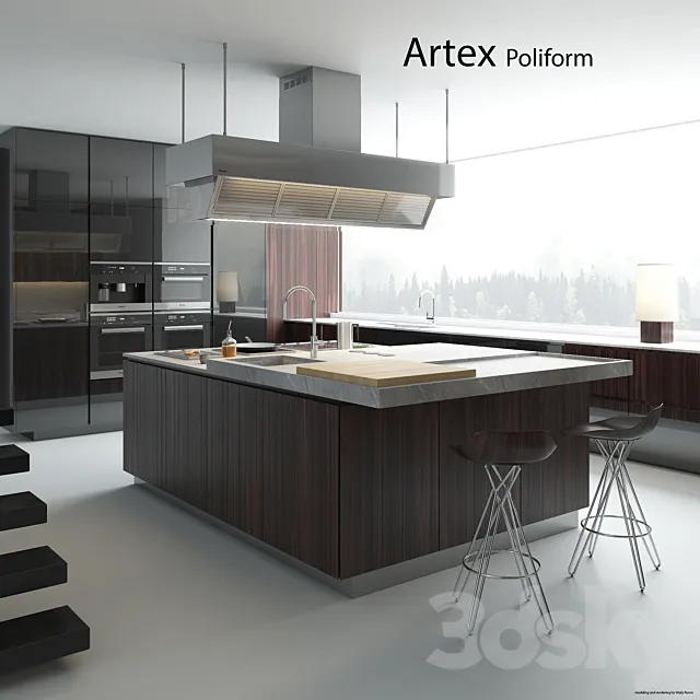 Kitchen Poliform Varenna Artex 2 3DSMax File