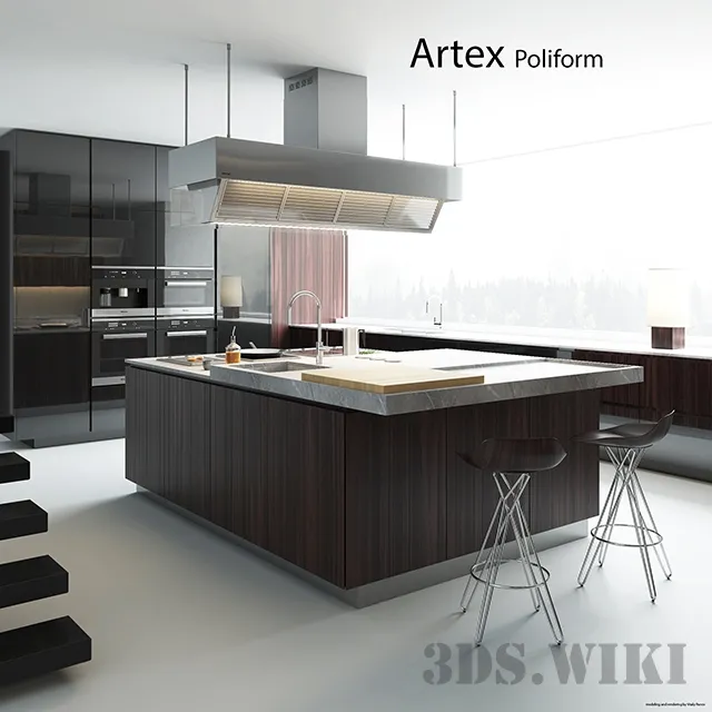kitchen – Poliform Varenna Artex kitchens 3ds Max
