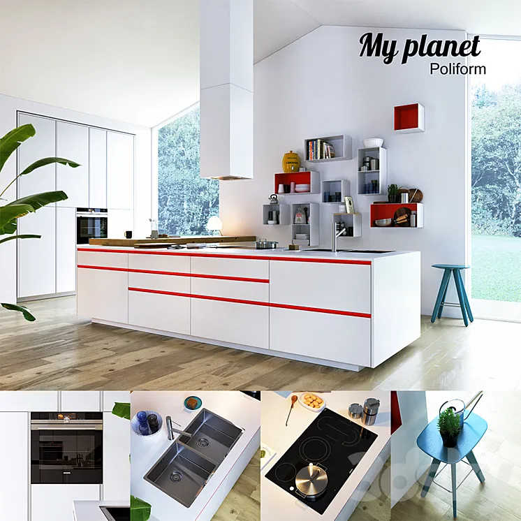 Kitchen Poliform Varenna My Planet 3 (vray corona) 3DS Max