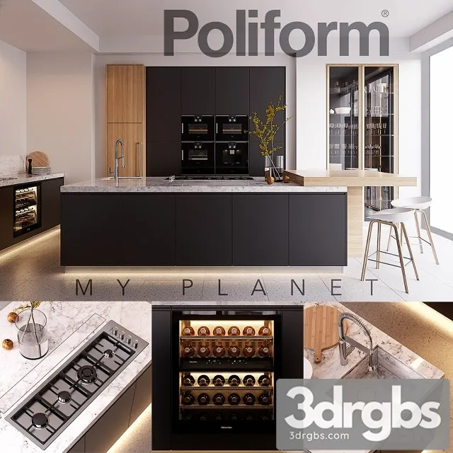 Kitchen Poliform Varenna My Planet 4 3dsmax Download