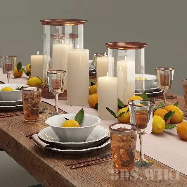 kitchen – Pottery Barn setting 3ds Max