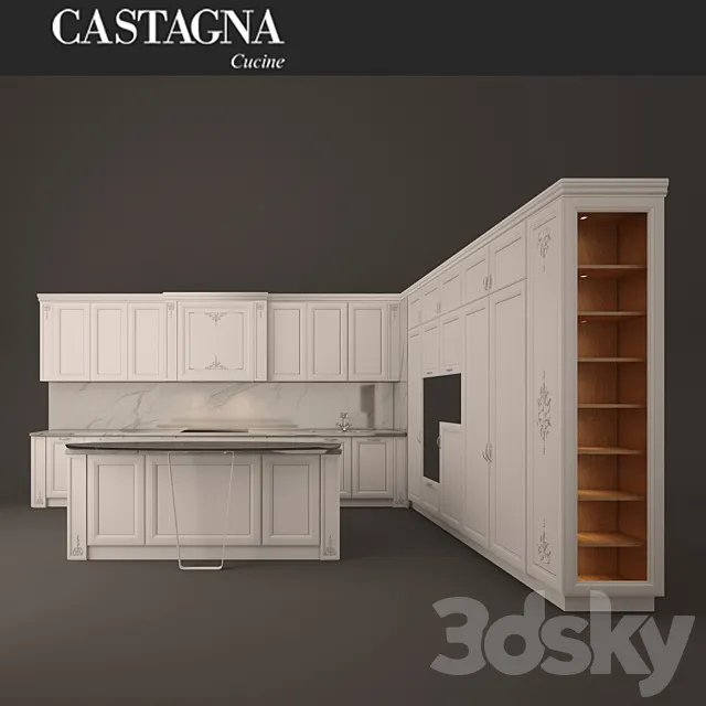 Kitchen Princess CASTAGNA Sucine 3DS Max Model