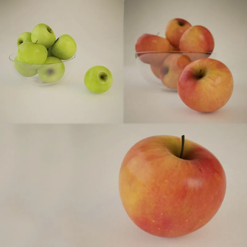 kitchen – Red and green apples 5 3ds Max