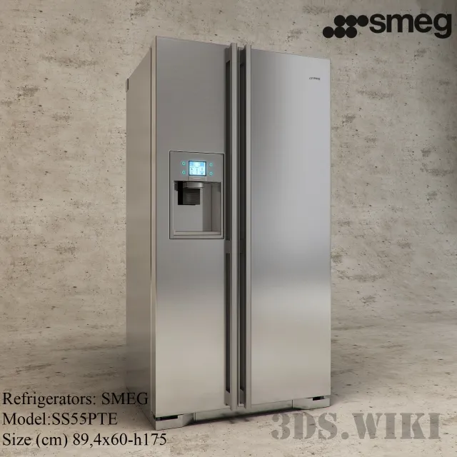 kitchen – Refrigerator Smeg SS55PT 3ds Max