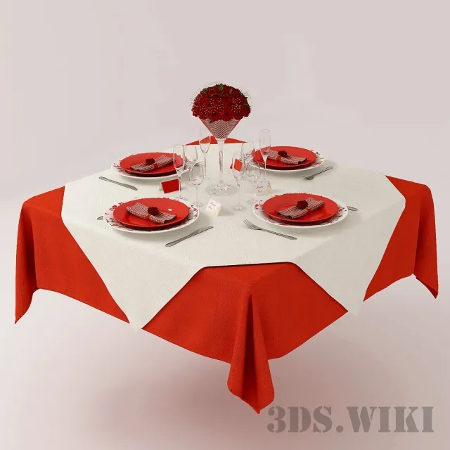 kitchen – Romantic style setting 3ds Max