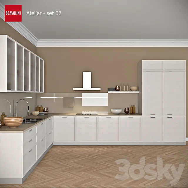 Kitchen Scavolini – Atelier set 02 3DS Max Model