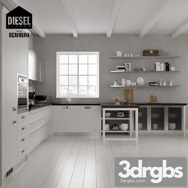 Kitchen scavolini diesel set 02 (v-ray3.6) 3dsmax Download