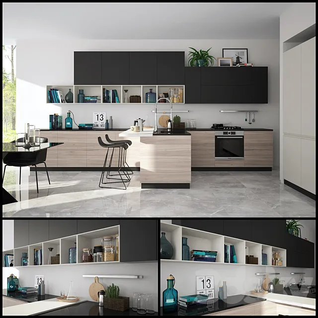 Kitchen Scavolini – Motus. 3ds Max