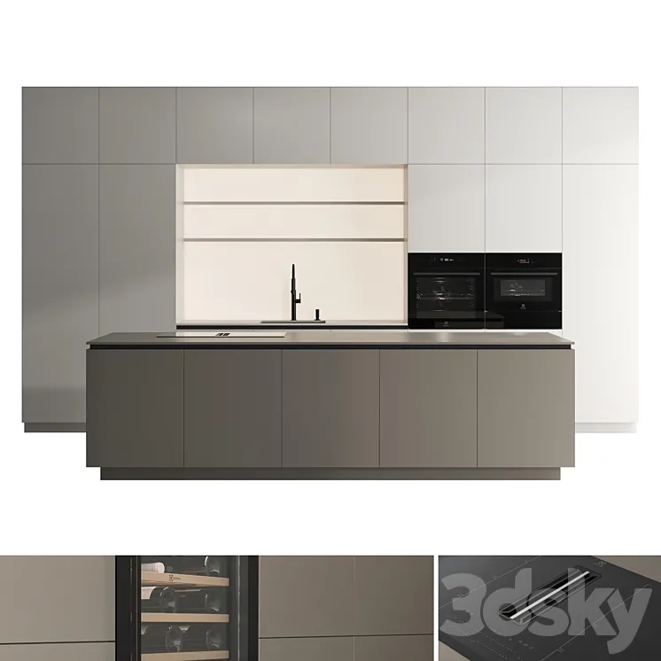 Kitchen set 01 3DS Max Model