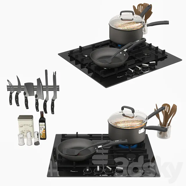 Kitchen Set 02 3ds Max