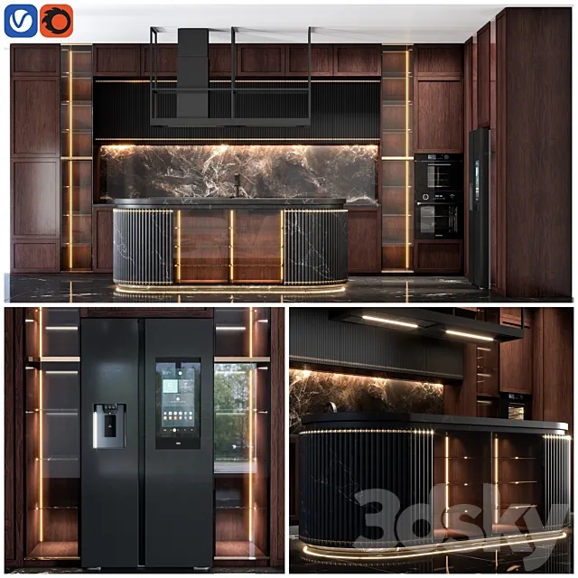 kitchen set 07 3ds Max