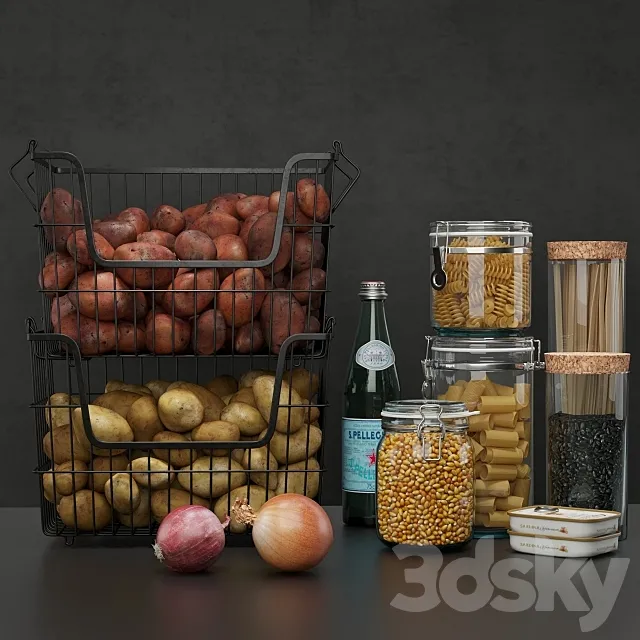 Kitchen set 3DS Max Model