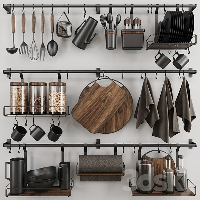 Kitchen set 3DS Max Model