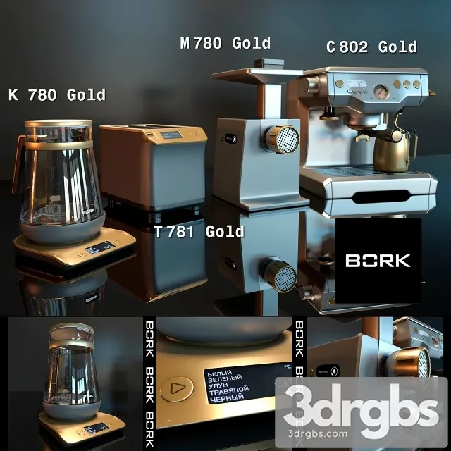 Kitchen Set Bork Gold 3dsmax Download
