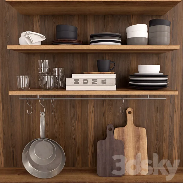 Kitchen set H & M Home 3ds Max