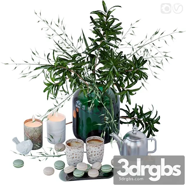 Kitchen set with mango branches 2
