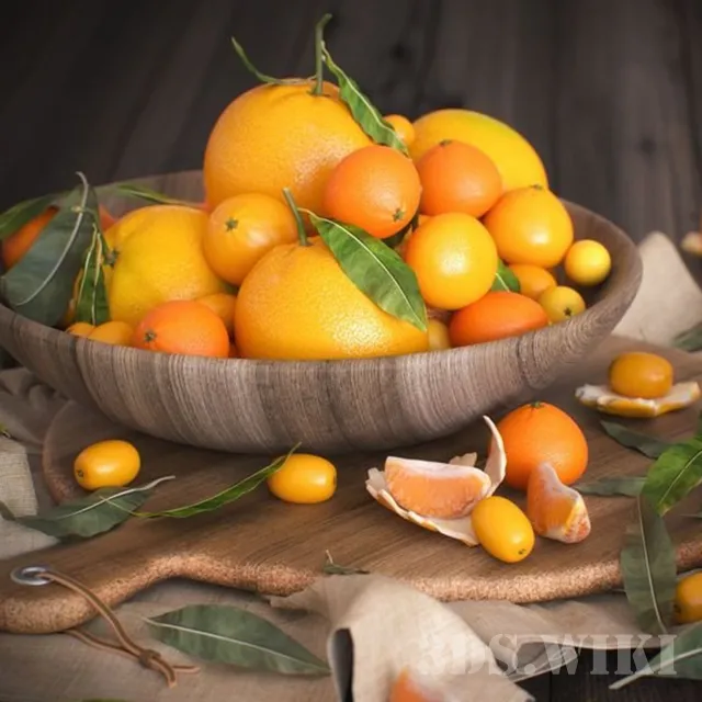 kitchen – Set with oranges 3ds Max