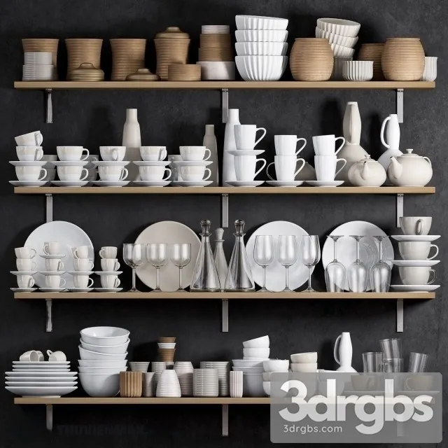 Kitchen Shelf Utensils 3dsmax Download