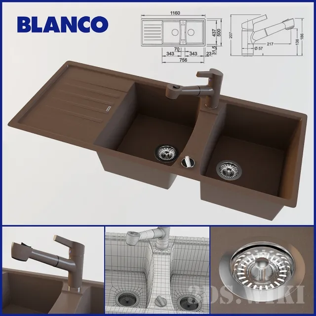 kitchen – Sink Blanco Lexa 8S 3ds Max