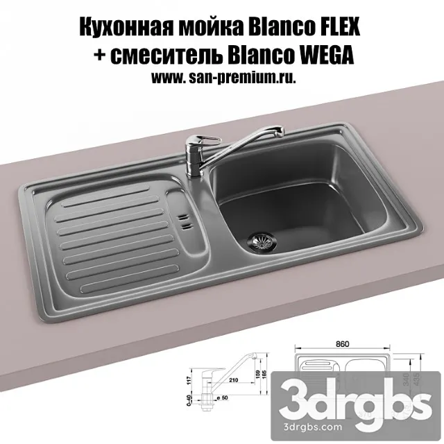 Kitchen sink Blanzo Flech and Smiesetiel Blanzo Vega 3dsmax Download