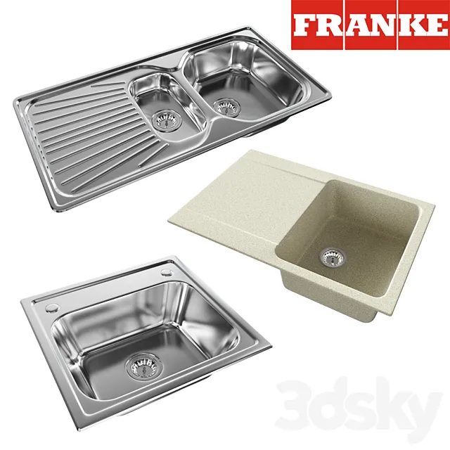 Kitchen sink Franke 3ds Max