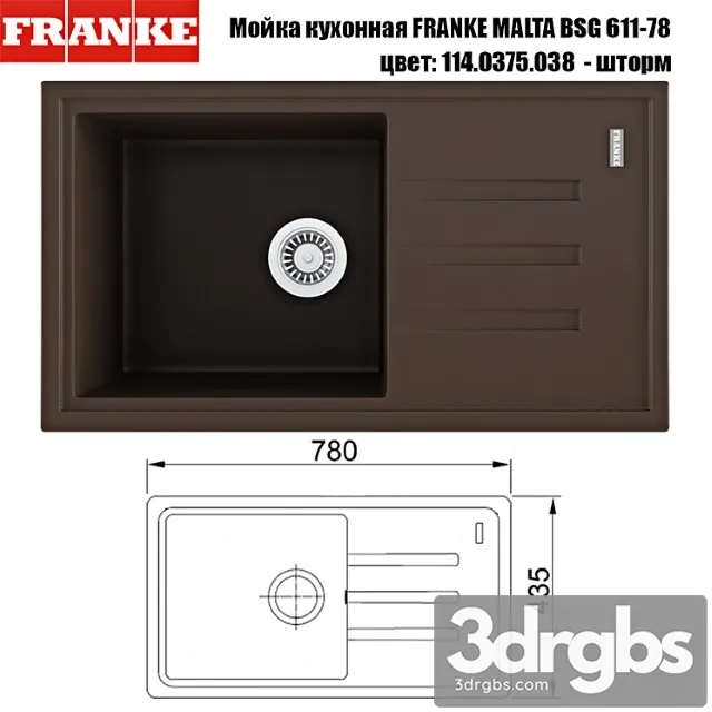 Kitchen sink Franke Malta Bsg 611 78 3dsmax Download