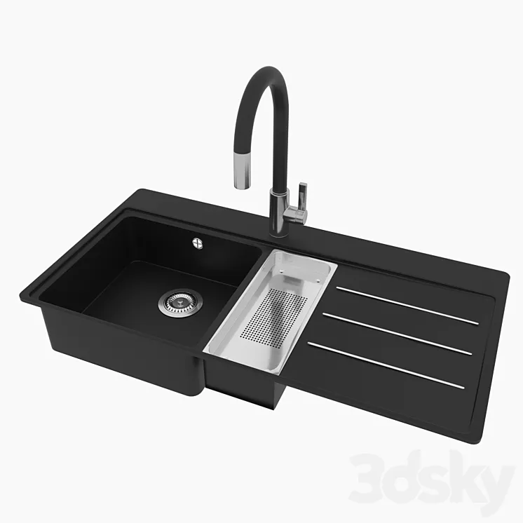 Kitchen sink Franke MTF 651-100 3DS Max