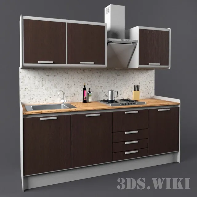 kitchen – Small designer kitchen 3ds Max