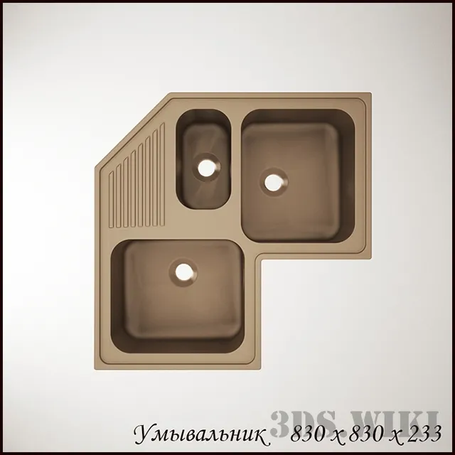kitchen – Smeg sink 3ds Max