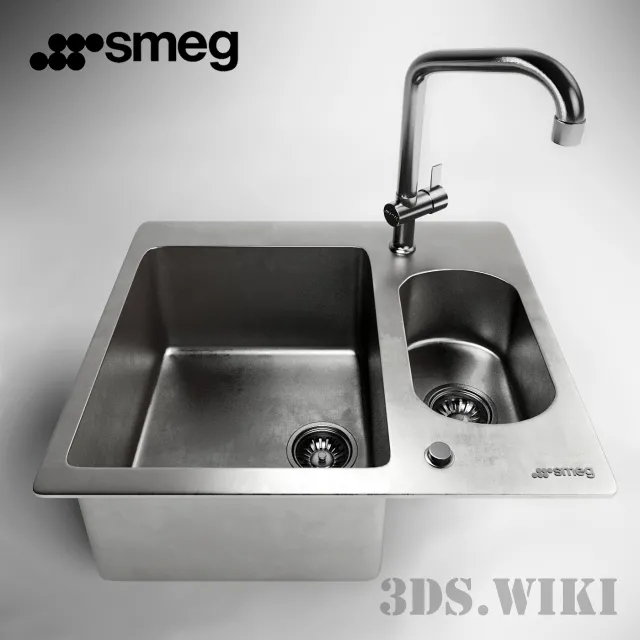 kitchen – Smeg SRO3416 sink 3ds Max