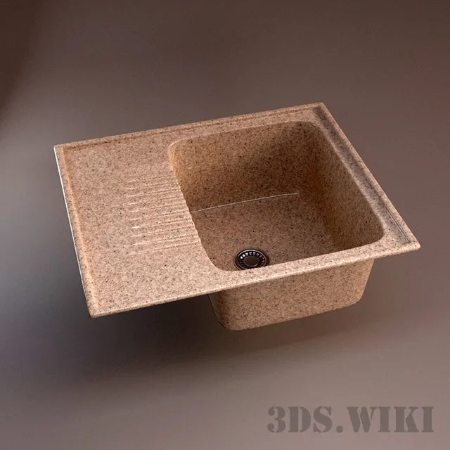 kitchen – Stone sink 3ds Max