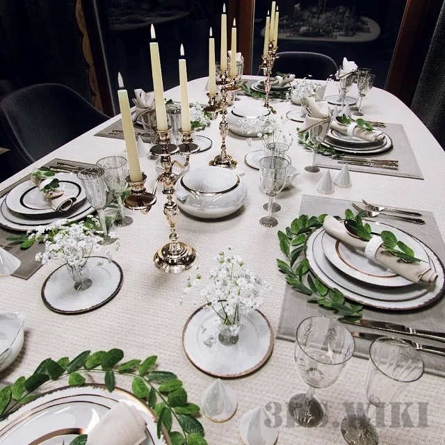 kitchen – Table setting 3ds Max