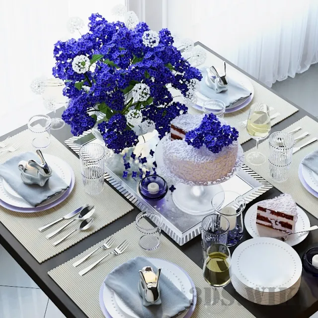 kitchen – Table setting 3ds Max