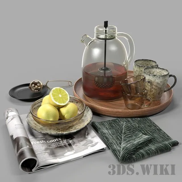 kitchen – Tea set in Scandinavian style 3ds Max