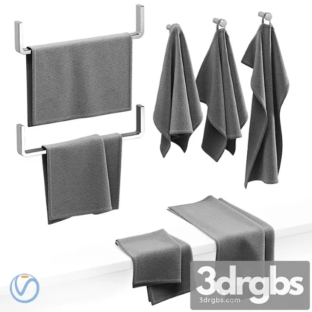 Kitchen towels gray 3dsmax Download