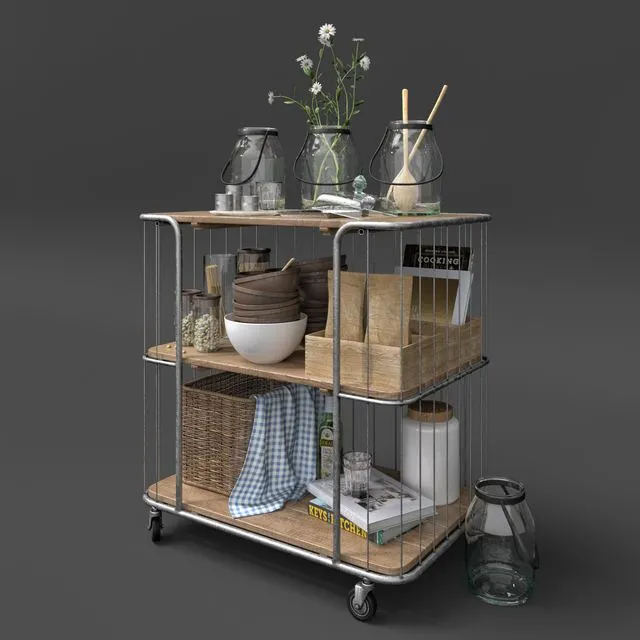 Kitchen trolley. Kitchen Set Stockholm 3dsMax Model