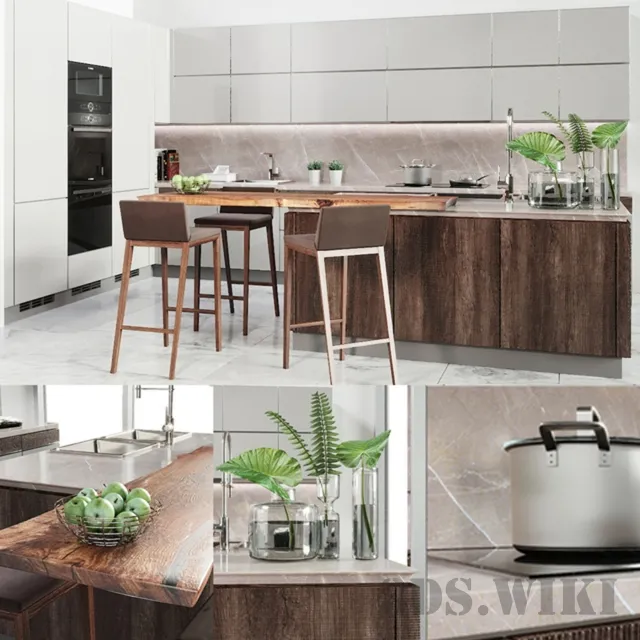 kitchen – Verona Mod wood 3ds Max