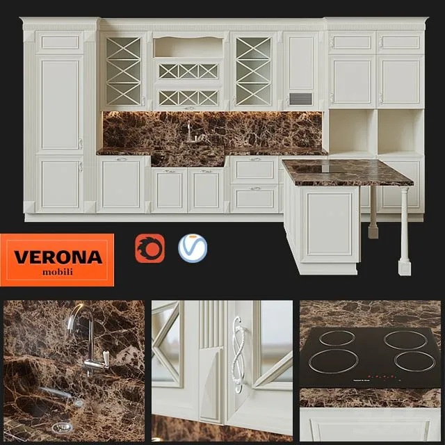 Kitchen Verona Unica 3dsMax Model