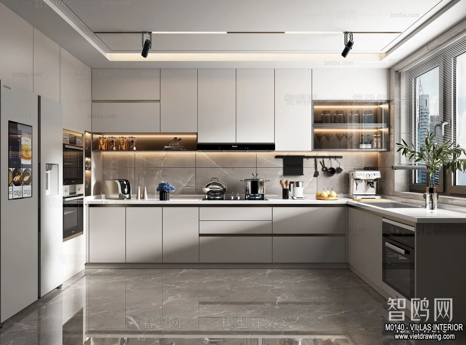 Kitchen – Villas 3D Interior Scene – 3D Models – 012