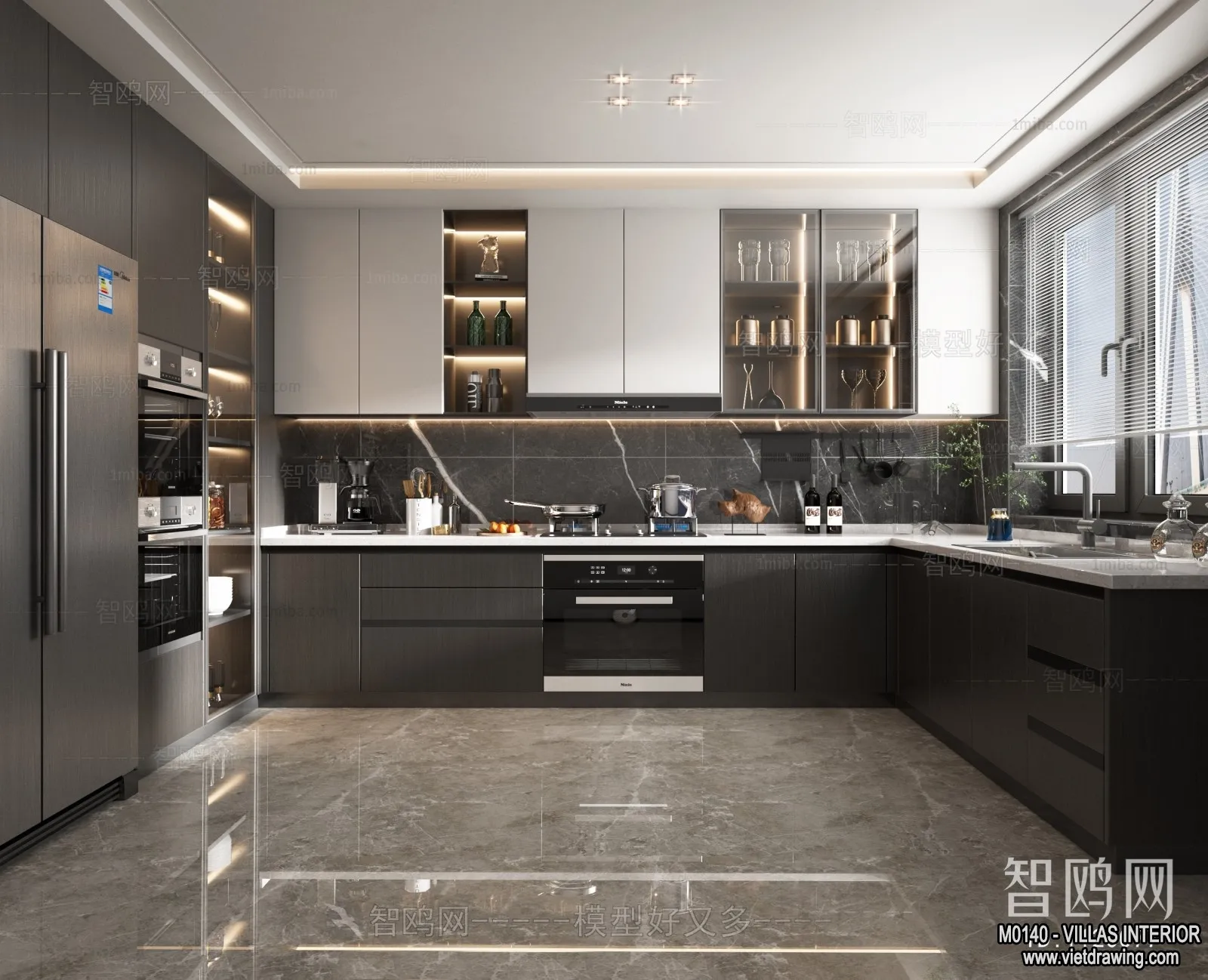 Kitchen – Villas 3D Interior Scene – 3D Models – 016