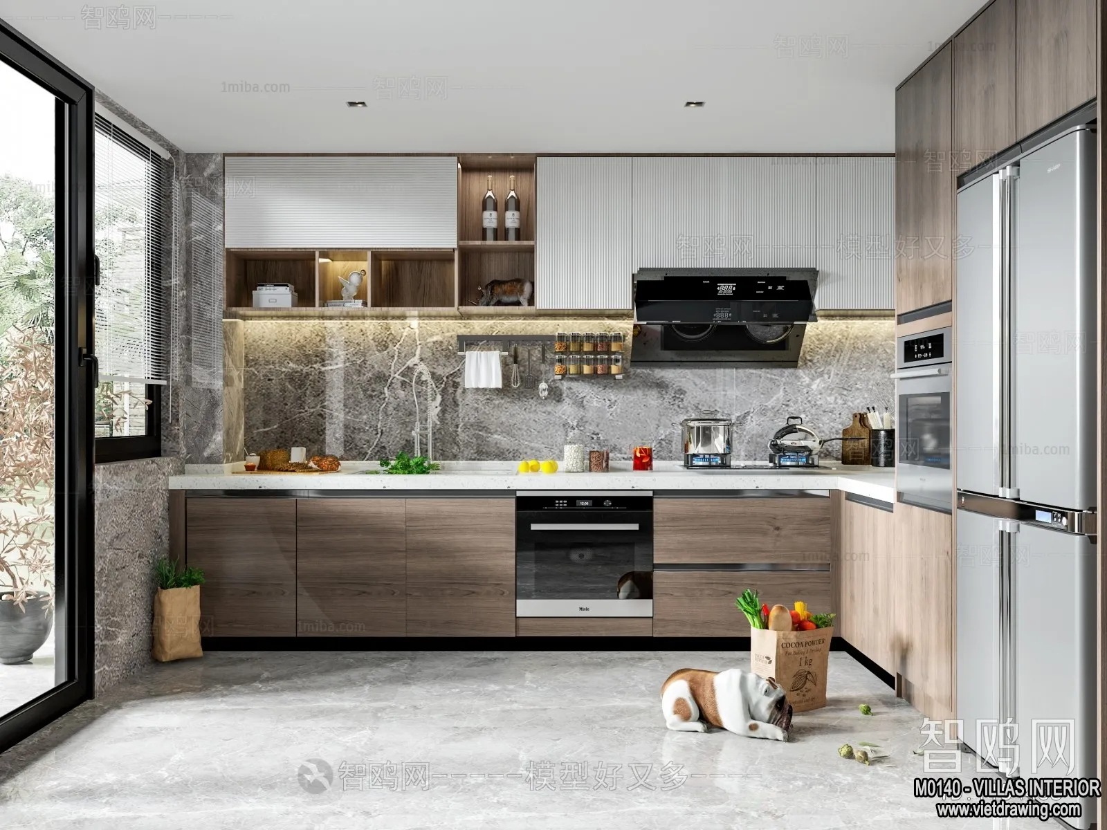 Kitchen – Villas 3D Interior Scene – 3D Models – 020